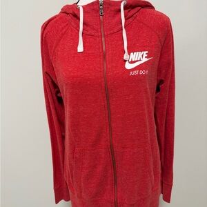 Nike Women's Vibrant Red Full-Zip Hoodie